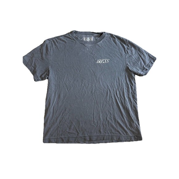 Vintage‎ 90s Guess Surf Fader T Shirt Distressing Double Sided Grey Size Medium - Picture 1 of 7